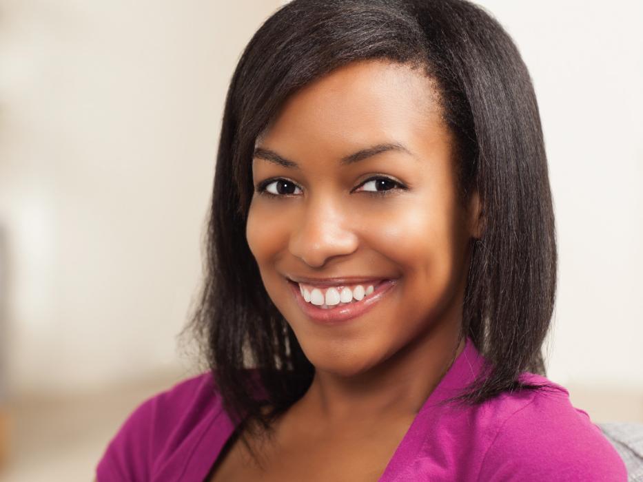 young woman smiling